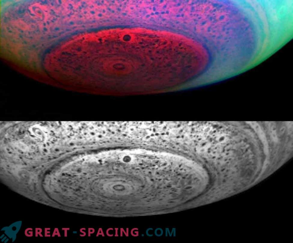 Cassini demonstruoja didžiulius Saturno poliarinių vorticų pokyčius