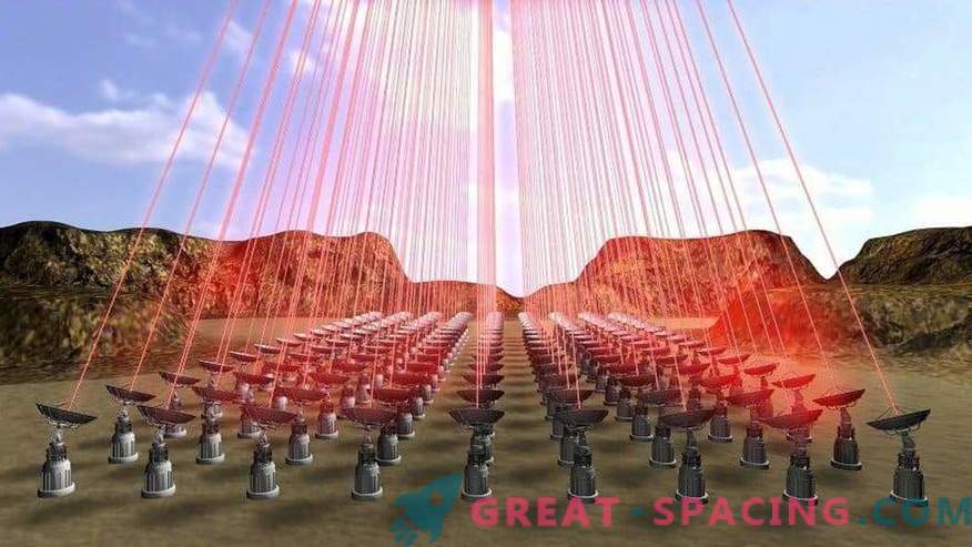 Didelio masto dangaus nuskaitymas parodys svetimų lazerių spindulius