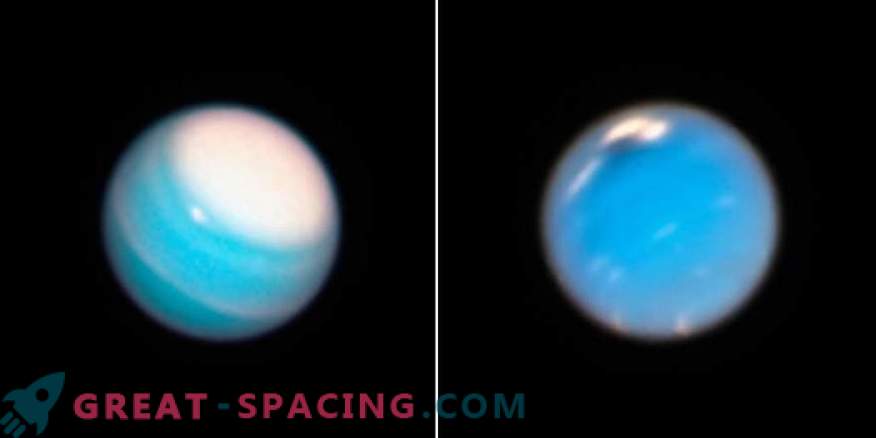 Hablas demonstruoja dinamišką Urano ir Neptūno atmosferą