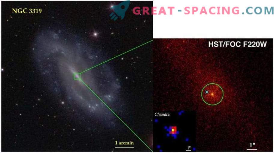 Ar galaktikoje NGC 3319 yra reta juoda skylė?
