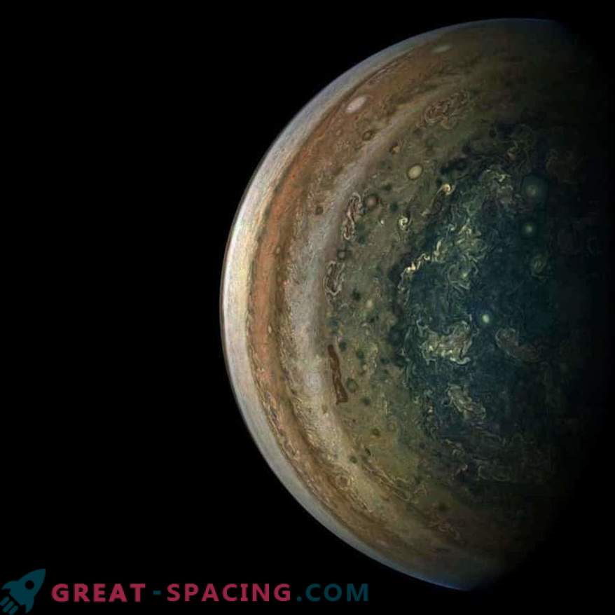 Amazing Jupiterio nuostabūs atmosferos modeliai