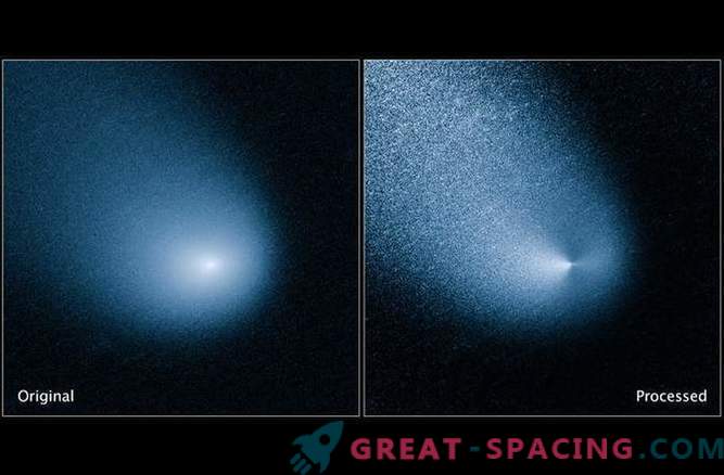 Hablas apdorojo kometų šaligatvio pavasario, artėjančio prie Marso, nuotrauką