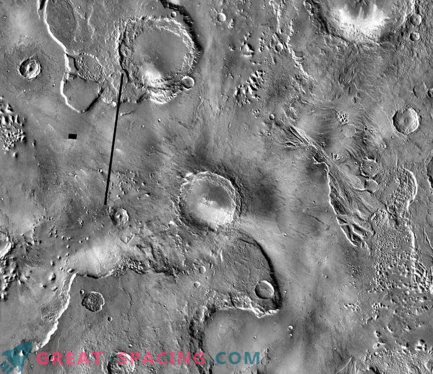 Atrado Marso planetos meteoritų kraterio kilmę