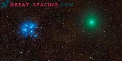 Comet, meteoras, ūkas ir pleiadai vienoje epinėje nuotraukoje