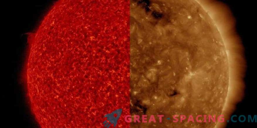 Saulė: du bangos ilgiai, du skirtingi vaizdai
