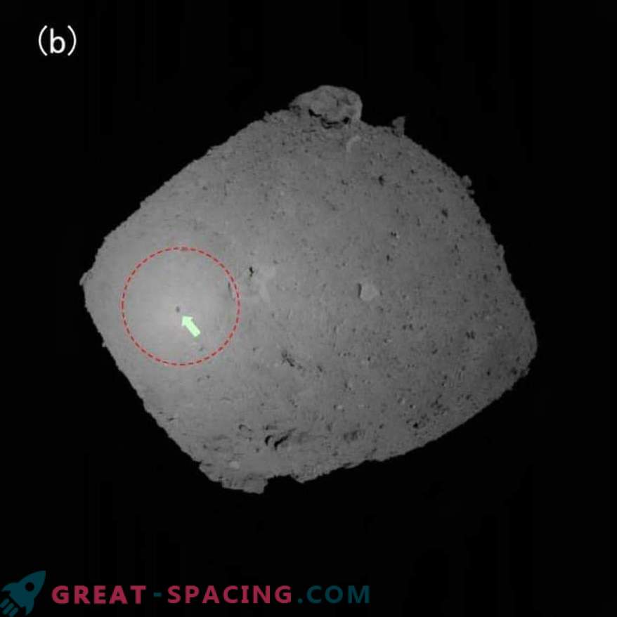 „Hayabusa-2“ šešėlis buvo pažymėtas Ryugu asteroidu