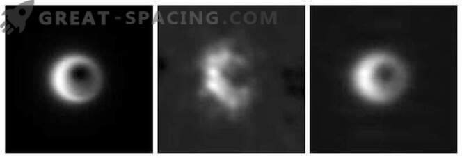 Een virtuele telescoop bereidt zich voor om een ​​foto van een ring van vuur in een zwart gat
