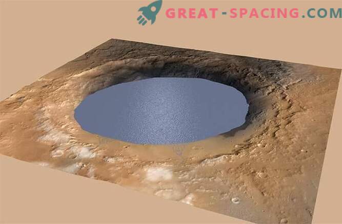 Marso kalno Šarpo krateris yra senovės ežero liekanos